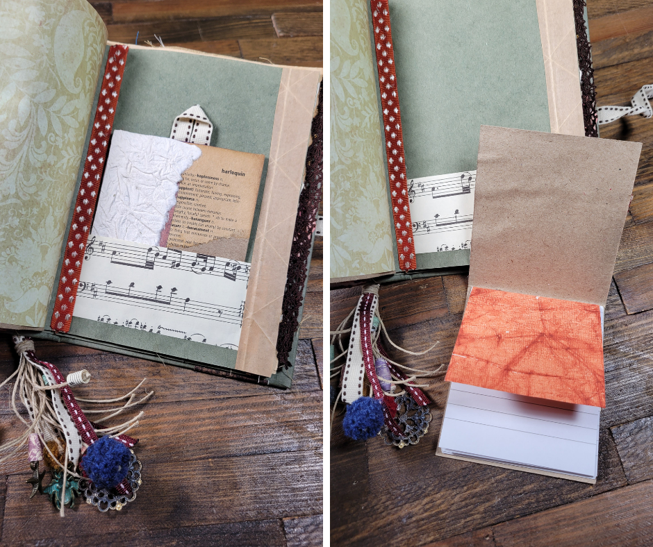 Bright collection of creative art pieces and supplies
